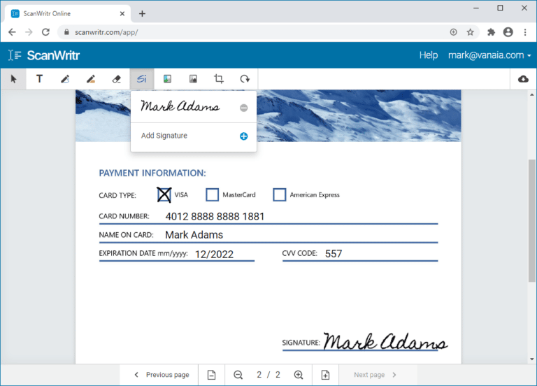 sign excel document online free