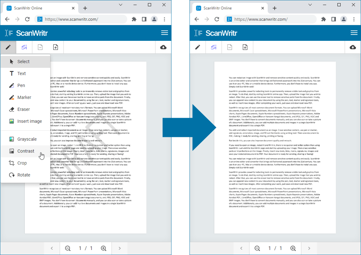scanwritr online