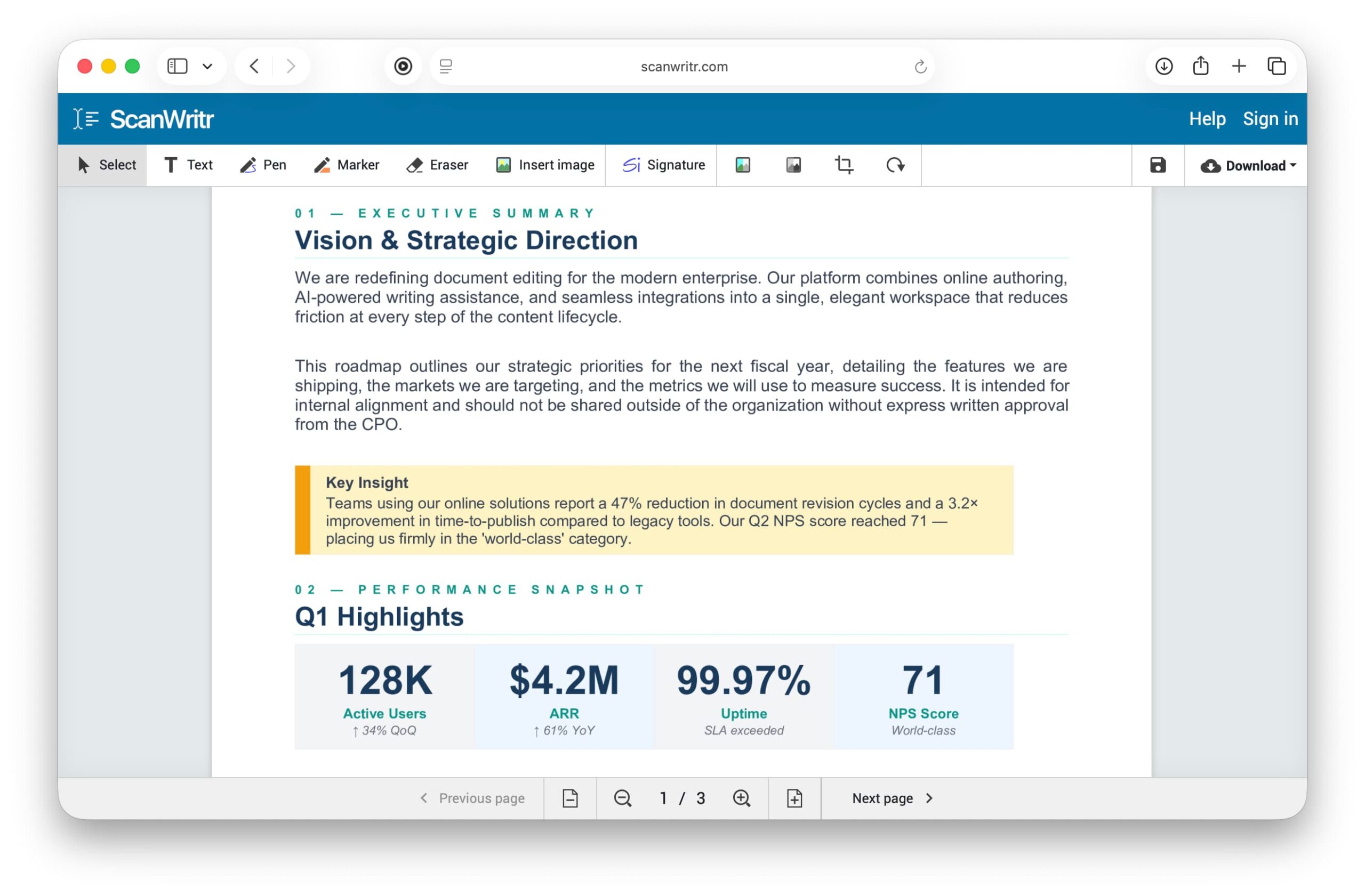 ScanWritr - Best online document editor